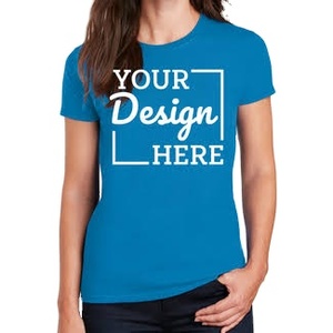 เสื้อยืดผ้าฝ้ายผ้าเรยอนสำหรับผู้หญิง, แฟชั่นใหม่ลำลองขนาดใหญ่พิเศษปักลายโลโก้กระดุมปักเลื่อมสำหรับวัยรุ่น - Product Image 3