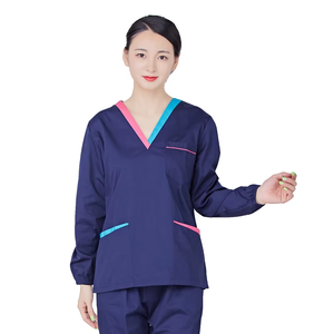 Latest Design Women's Stylish Medical <b>Scrubs</b> <b>Nursing</b> Uniforms Custom Logo Jogger Style Woven Fabric Sets - Product Image 2
