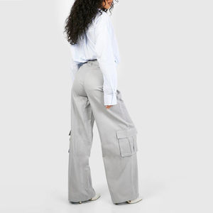Pantalones Cargo de Invierno Hechos a Medida al por Mayor para Mujer, Talla Grande, Corte Regular, Lona Lavada, Múltiples Bolsillos, OEM - Product Image 5