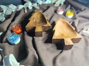 Rustic Brown <b>Christmas</b> <b>Tree</b> Shaped Wood Tea Light Holder Home Decoration <b>Candle</b> Holder - Product Image 5