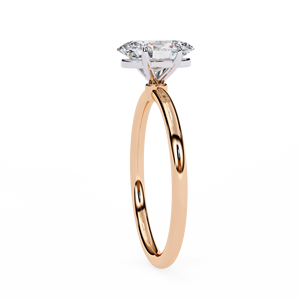 Anillo de Compromiso con Diamante Ovalado de 1 Quilate Cultivado en Laboratorio, Diseño Exclusivo, Oro de 14K, Certificado IGI, Diamante VS DEF para Aniversario o Boda - Product Image 4