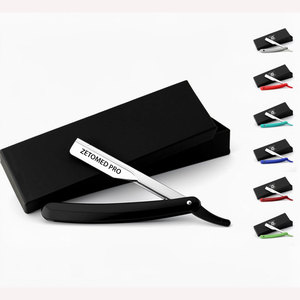 มีดโกนตรงแบบมืออาชีพพร้อมด้ามจับพลาสติก - Product Image 1