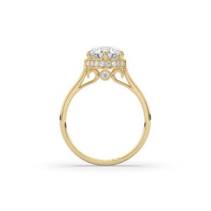 Bague de fiançailles de luxe en or 14K/10K avec diamant de laboratoire rond de 2,18 carats, légère et unique, pour femme, bijoux fins, fabrication d'usine - Product Image 3