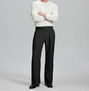 Pantalones Casuales Ligeros para Hombre, Corte Recto, Cintura Media, Antiarrugas, Mezcla de Spandex/Poliéster, Verano - Product Image 1