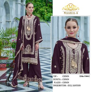 Nouvelle collection : Robes de soirée traditionnelles indiennes sexy, en soie georgette, imprimé lourd, Salwar Kameez non cousu - Product Image 4