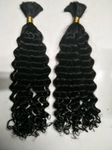 Extensions de cheveux humains vierges indiens Remy 22 pouces, double trame machine, 100% vierges, bouclés naturels, simple trame, boucles profondes - Product Image 4