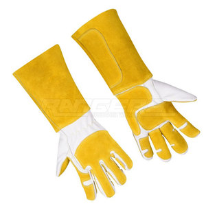 Professional Manufacturer Synthetic Leather <b>Gloves</b> Welding Heavy Duty Welding <b>Gloves</b> Made in Pakistan - Product Image 2
