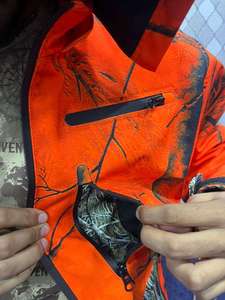 <b>Men's</b> Hi Visibility Camouflage Workwear Hoodie Pants <b>Set</b> Polyester Heat Transfer Printing <b>Thermal</b> Rip-Stop Waterproof Windproof - Product Image 4