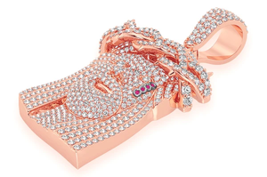 จี้พระเยซูแบบ Iced Out ชุบทองประดับเพชร VVS Moissanite มงกุฎหนาม สไตล์ฮิปฮอป สร้อยคอหรูหราสำหรับผู้ชาย - Product Image 2