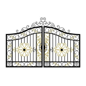 Portail en fer forgé sur mesure, décoratif, pour entrée de propriété, pour un design architectural extérieur élégant - Product Image 6