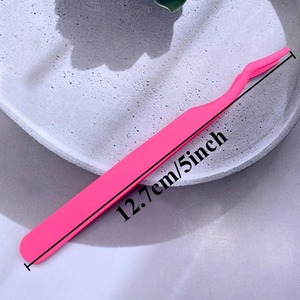 Pinzas para Pestañas, Aplicador de Pestañas, Herramientas de Maquillaje, Pinzas para Cejas de Acero Inoxidable, Rectas, Personalizadas - Product Image 5