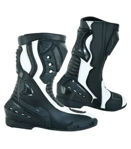 Botas de Motociclismo Personalizadas, Botas de Cuero para Motociclistas, Calzado de Carreras con Protección CE, Equipo de Seguridad para Motociclistas - Product Image 1