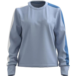 Sudaderas de Mujer con Cuello Redondo y Manga Larga, Personalizadas con Estampado en Relieve, 100% Algodón Felpa, Color Blanco Sólido, Ecológicas - Product Image 1