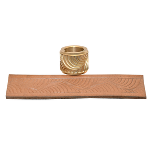 Belt Embossing Roller for <b>Leather</b> Belts & Straps | Premium Brass Pattern Embossing Wheel | Professional Leathercraft <b>Tool</b> Use - Product Image 1