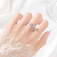 Runder Brillant 1ct Moissanit Solitär-Ring 8 Farben Champagner Amethyst Saphir Smaragd Rosa 925 Silber Verlobungsring Großhandel