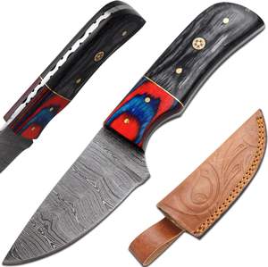 Couteau de camping japonais Tanto à lame fixe en acier Damas, épaisseur 3 mm, manche en ébène, personnalisable DIY et OEM - Product Image 2