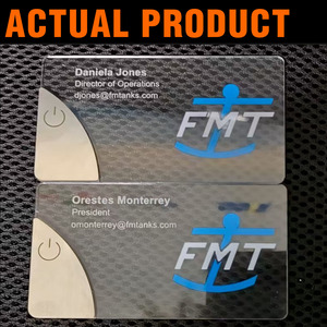 Luz LED Acrílica Transparente Personalizada con Logotipo, Impresión de Tarjetas Magnéticas, Impresión UV, Laminación de Película, Modelo MSFBC010 - Product Image 2