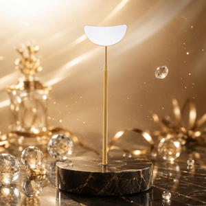 Wholesale Custom logo Gold <b>Half</b> moon Lash extension mirrors hand held <b>Eyelash</b> extension mirror for <b>eyelashes</b> - Product Image 6