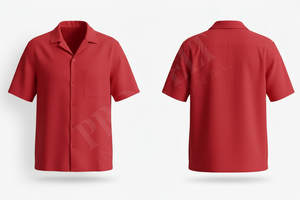 Camisa de Vestir Personalizada en Color y Talla, Manga Corta, con Botones y Bolsillo, Informal, de Verano, de Algodón y Poliéster, Cómoda - Product Image 6