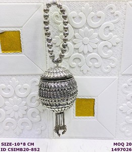 Craftstages International Handmade Luxury Satin Potli <b>Clutch</b> Bag Women | Bridal <b>Wedding</b> Evening Purse Pearl Decoration | - Product Image 3