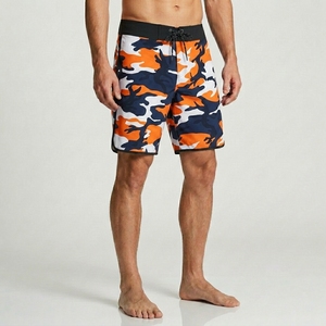 <b>Men's</b> Camouflage Print Quick Dry Board <b>Shorts</b> Mid Waist Drawstring Casual Swimwear Orange Navy <b>White</b> Patterned <b>Short</b> <b>Shorts</b> - Product Image 1