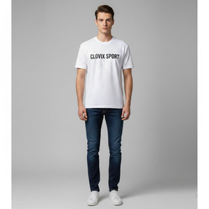 T-shirt à manches longues 100 % coton de haute qualité pour hommes, personnalisé par le fabricant OEM, séchage rapide, coupe décontractée oversize - Product Image 3