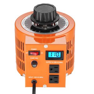 Trasformatore di Tensione Variabile Automatico 2000VA, 15.3 Amp, Ingresso 110V, Uscita 0-130V, Regolatore di Tensione AC con Display LCD, 4 Stabilizzatori Extra - Product Image 3