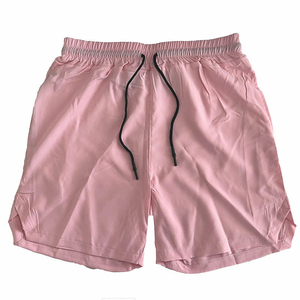 Shorts de sport pour hommes 2-en-1 avec double tissu et poche intérieure, élastique à cordon de serrage, vente directe fabricant - Product Image 4