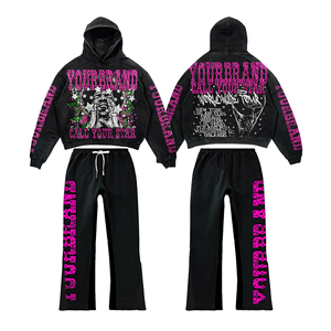 เสื้อฮู้ดดี้สตรีทแวร์คุณภาพสูงแบบสั่งทำปี 2026 แบบซิป วินเทจ สองชั้น ล้างสีแบบแอซิด ฟอกสีซีดแบบซันเฟด แต่งขาดแบบดิสเทรส มีกระเป๋า - Product Image 3