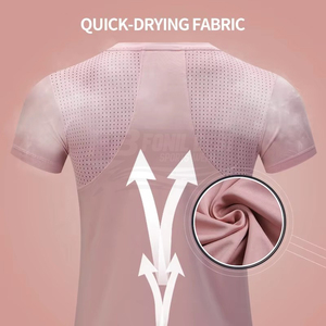 Camiseta Deportiva de Cintura Alta para Mujer, de Secado Rápido, con Diseño de Aberturas Laterales, en Spandex/Nylon, para Entrenamiento y Running - Product Image 3