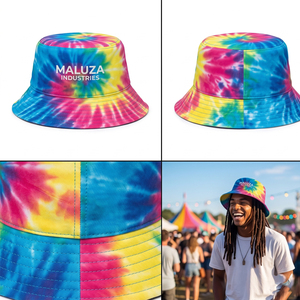 MALUZA INDUSTRIES Bulk Plain Blank Polyester Anti-Bacterial Unisex Bucket Hat Custom Printed Promotional Sun Cap Packable - Product Image 4