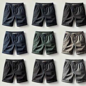 กางเกงยีนส์ขาสั้นผ้าแคนวาสสีเข้มสำหรับผู้ชาย ขายส่ง เป็นมิตรกับสิ่งแวดล้อม เหมาะสำหรับออกกำลังกาย วิ่ง แฟชั่นสตรีทแวร์ สวมใส่สบาย ระบายอากาศได้ดี - Product Image 5
