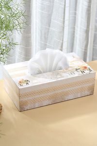 Printed Enamel Tissue Box Cover Handmade Decorative Napkin Holder Table <b>Paper</b> Tissue Organizer <b>Kitchen</b> Dining Accessory - Product Image 6
