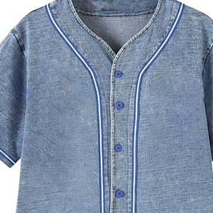 New Arrival SGRho Denim <b>Baseball</b> Jersey Women Grey Button Down Shirt Premium Greek Sorority Apparel Unisex Casual Fit <b>Baseball</b> - Product Image 6