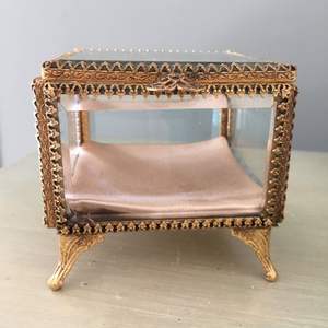 Luxury <b>Vintage</b> Gold Glass <b>Jewelry</b> <b>Box</b> Baroque Style Decorative Trinket Storage for <b>Jewelry</b> & Keepsakes Customizable PN ARTWARE - Product Image 5