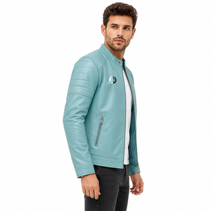 Veste en cuir pour homme tendance, au toucher doux, style moderne, qualité durable et coupe confortable pour un usage quotidien décontracté. - Product Image 4