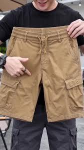 Shorts cargo multi-poches en polyester/coton non tissé pour homme - Coupe décontractée et ajustement rapide - Idéal pour l'été et les activités de plein air - Product Image 3