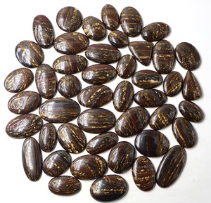 2025 cabujones de ojo de tigre de hierro Natural piedras preciosas sueltas tamaño de la mezcla fabricación de joyas piedras preciosas de ojo de tigre lote Jaipur venta a granel para - Product Image 2