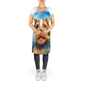 Unisex Large Multicolor Airedale Terrier Sunflowers <b>Apron</b> <b>for</b> Adults <b>for</b> Kitchen <b>Cooking</b> Baking Crafts Gardening Server - Product Image 5