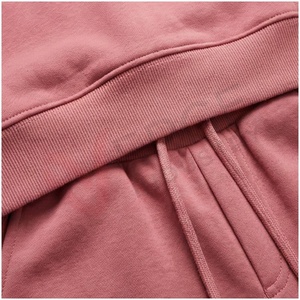 Ensemble de survêtement rose pour homme, manches longues, à capuche, couleur unie, respirant, coupe décontractée, pour l'automne, avec poches à cordon - Product Image 5
