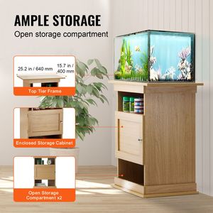 Supporto per Acquario da 20 Galloni, Capacità di Carico 167,6 Libbre, 25,2 X 15,7 X 28,3, Supporto in MDF per Acquario e Terrario, Adatto per Tartarughe - Product Image 4