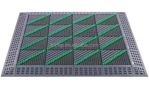Paillasson robuste avec grattoir à boue, adapté aux patios, garages, entrées et sols en plastique antidérapants emboîtables - Product Image 6