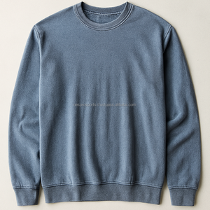 T-shirt streetwear à manches longues en coton 100% double couche, uni, surpiqûres contrastées sur le devant, lavage vintage, personnalisé, superposition contrastée - Product Image 4