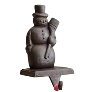 Soporte de hierro fundido resistente para calcetines de árbol de Navidad, gancho de metal negro mate para colgar en la chimenea, para fiestas navideñas en el hogar. - Product Image 2