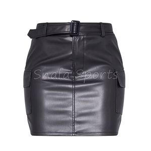 Jupe en cuir de qualité supérieure, douce, respirante et confortable, sur mesure, pour femmes, en cuir lavé pour l'hiver - Product Image 4