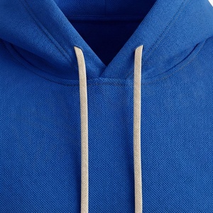 Unisex Blue Hooded <b>Tracksuit</b> With Front Photo Print Casual Full Length Sweatshirt And Pants Set For Adults Autumn Wear - Product Image 4