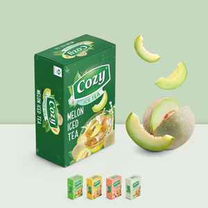 Vietnam Supplier Drink Mix Premix Green Tea Powder 12 18 Sticks Per Box Stick Packaging Cantaloupe Melon Melon Flavor - Product Image 1