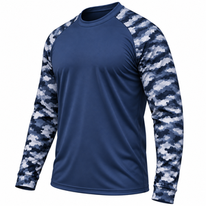 Custom Men Fishing Shirt Long Sleeve <b>UV</b> Sun <b>Protection</b> Outdoor Construction Workwear Shirt Custom Mens Performance Jersey - Product Image 5