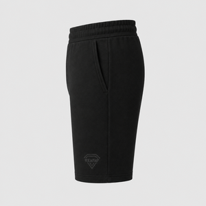 Shorts de survêtement noirs personnalisés pour hommes, en coton uni, avec cordon de serrage, en molleton, de haute qualité, pour le sport et la gym, vente en gros, OEM - Product Image 6