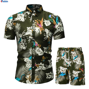 BOBBIN INDUSTRIES Ropa de Playa Personalizada para Hombre, Estilo Hip Hop, Tejido de Punto Transpirable de Spandex/Algodón, Estampado por Sublimación, con Botones - Product Image 3